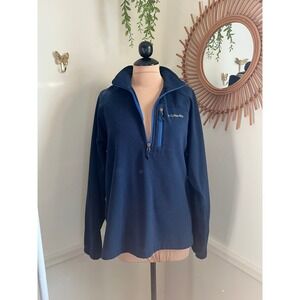 Columbia Mens Navy Blue Fast Trek III Quarter Zip Fleece